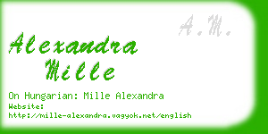 alexandra mille business card